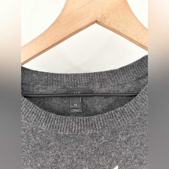 J. Crew Women’s Wool Blend French Bulldog Sweater Gray Size XS - Picture 5 of 6